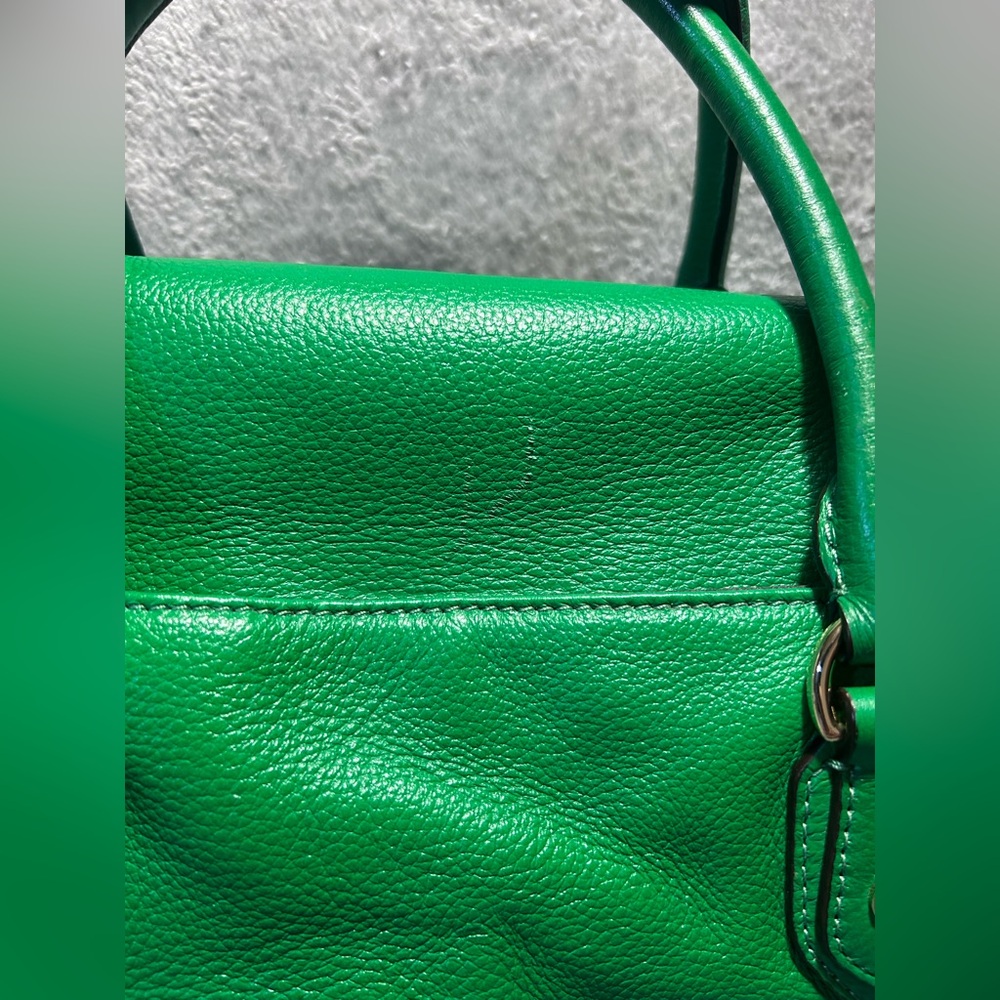 Michael Kors Margo Front Flap Kelly Green Satchel - Picture 9 of 16